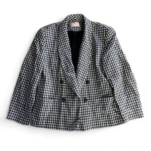Pendleton Vintage 70s Houndstooth Wool Suit Coat — Fits Like Medium, Made in USA